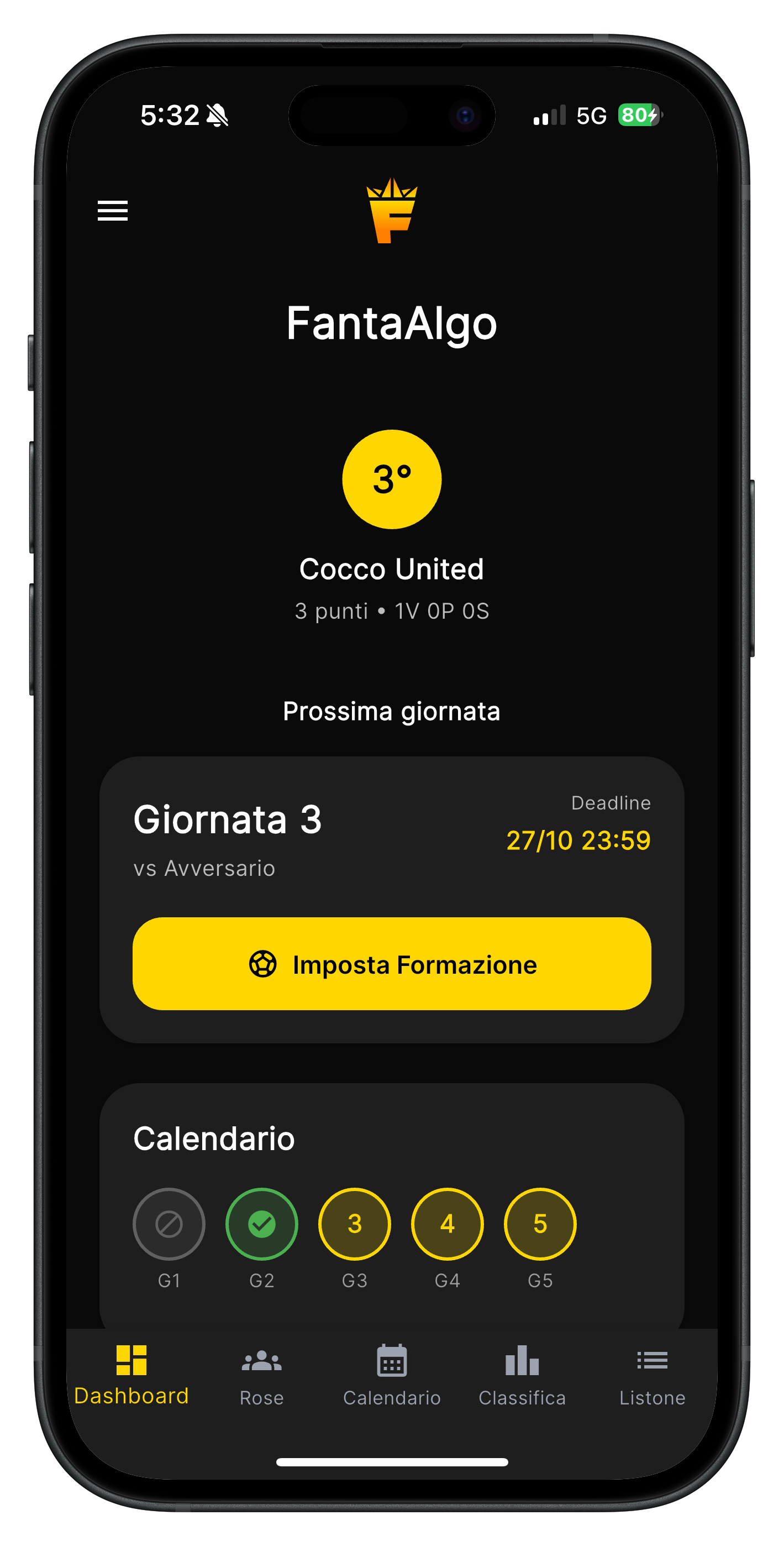 FANTAKL Dashboard - Gestisci la tua lega Fanta Kings League